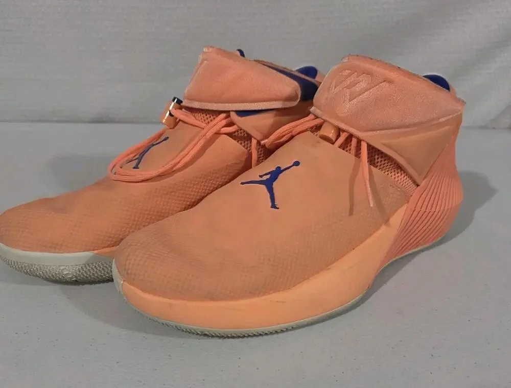 Jordan Why Not Zer0.1 Cotton Shot Sneakers Orange Pulse AA2510-800 Mens Size 11